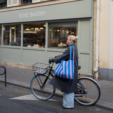 Torba na zakupy Powder / Blue Striped Grocery Bag Studio Noos