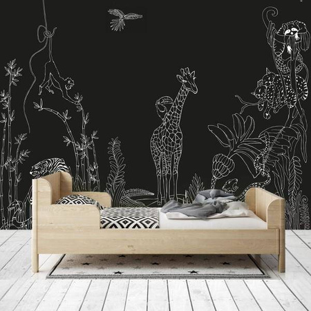 Tapeta magnetyczna czarna Żyrafa 100x265 Groovy Magnets