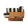Sofa outdoor, drewno tekowe, stracciatella Hk living