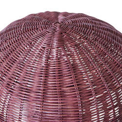 Lampa stołowa rattan burgundowy HK Living