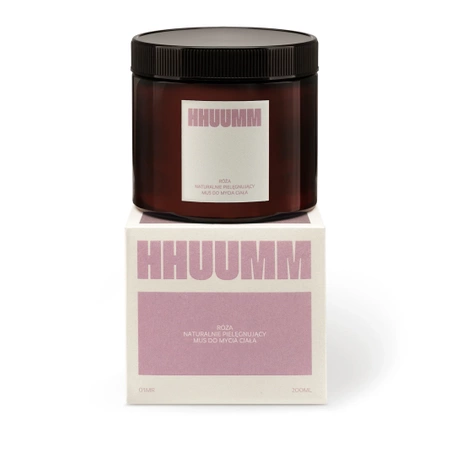 Naturalnie pielęgnujący mus do mycia ciała - róża 200ml HHUUMM