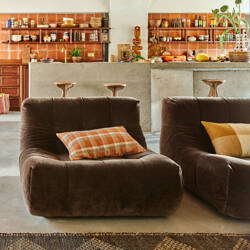 Fotel wypoczynkowy Lazy ROYAL VELVET ESPRESSO HK Living