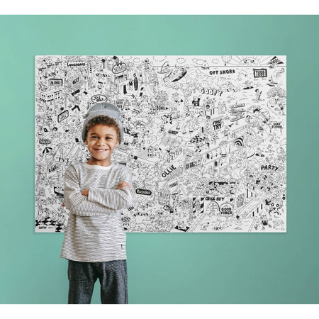 Gigantyczna kolorowanka 100x70 SURF & SKATE OMY