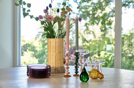 Dekoracja winogrono szklane Styles Dark Pink Villa Collection