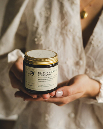 Świeca sojowa Filiżanka Gorącej Czekolady Jaskółka