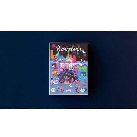 Dwustronne puzzle dla dzieci, Barcelona - Dzień i Noc Londji