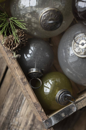 Bombka pebbled szara IB laursen