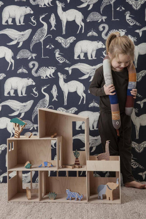 Tapeta Katie Scott Animals Dark Blue ferm LIVING