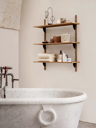 Półka Sector czarny mosiądz ferm LIVING