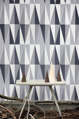 Tapeta Spear - Grey/Dark Grey/Off ferm LIVING