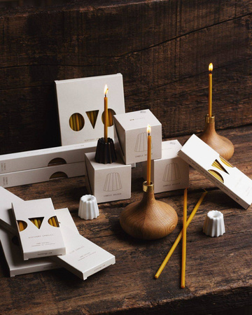 Świeczki z wosku pszczelego 5 sztuk różowe OVO Things