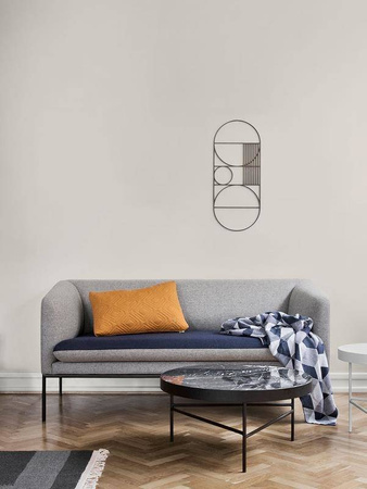 Stolik kawowy czarny marmurowy duży ferm LIVING