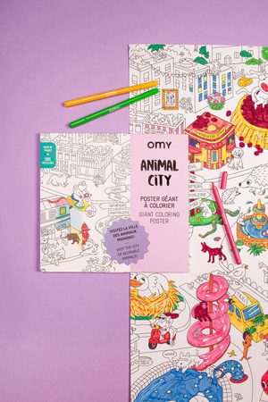 Kolorowanka 100x70 świat zwierząt OMY