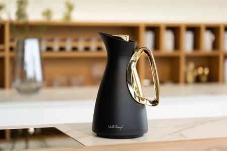 Termos z wkładem szklanym Alessia 1l czarno-złoty Vialli Design