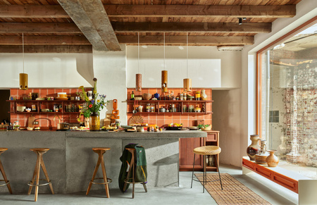 Lampa wisząca, ceramiczna, palisander Hk living