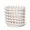 Doniczka koszyk ceramiczny biały ferm LIVING