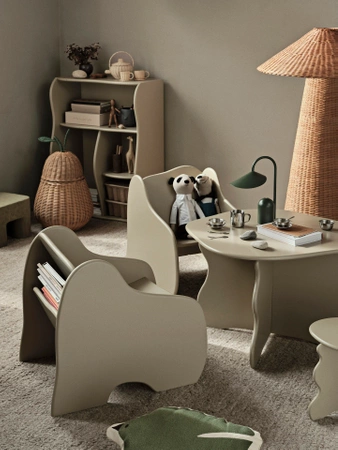 Fotel Slope kaszmirowy ferm LIVING