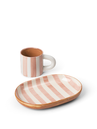 Kubek i talerzyk Milu rose ferm LIVING