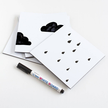 Płytki magnetyczna z tablicą suchościeralną Groovy Magnets