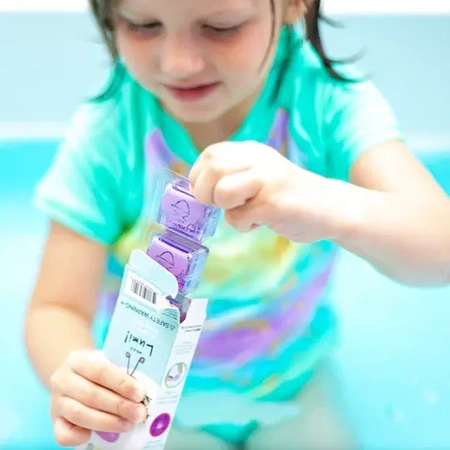 Glo Pals, Kostki sensoryczne świecące w wodzie Lumi - zabawka kąpielowa, kolor fioletowy