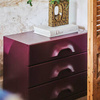 Komoda szafka nocna z 3 szufladami fioletowa HK Living