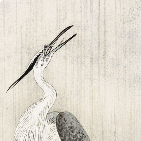 Naklejka magnetyczna okrągła Heron in the rain Ø60cm Groovy Magnets