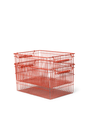 Kosz Cala - zestaw 2 sztuk czerwony ferm LIVING