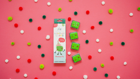 Glo Pals, Kostki sensoryczne świecące w wodzie edycja świąteczna - zabawka kąpielowa, kolor turkusowy