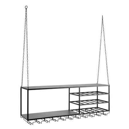Wieszak półka Loft czarna Nordal