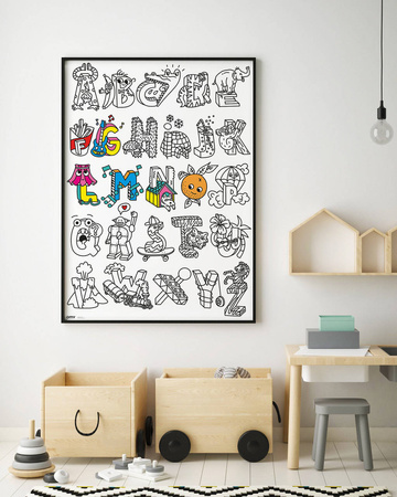 Kolorowanka 100x70 Alfabet OMY