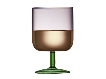 Kieliszki do wina Torino 300 ml 2 sztuki różowo/zielone Lyngby Glas