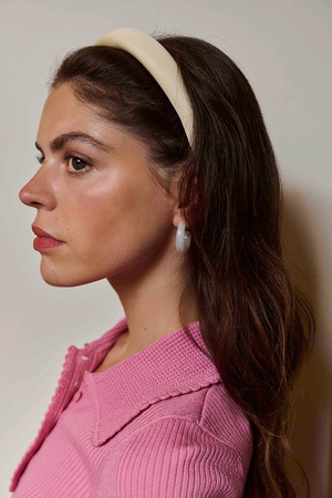 Opaska do włosów Alice perłowa biel The Sticky sis club