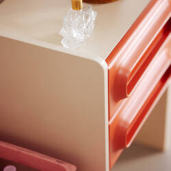 Szafka nocna Space pomarańczowy/kremowa HK Living