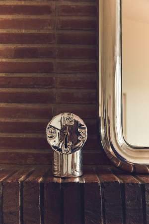 Zegar ceramiczny retro chrom Hk living