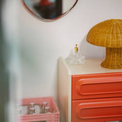 Lampa stołowa rattan musztarda HK Living