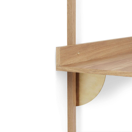 Biurko Sector dębowe mosiądz ferm LIVING