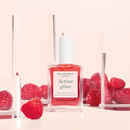 Pielęgnacyjny lakier do paznokci Active Glow Raspberry Manucurist