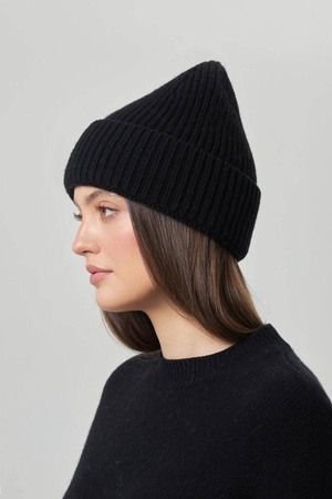 Czapka Robin z wełny czarna Peniche