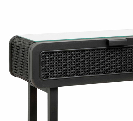 Konsola Teak czarna Nordal