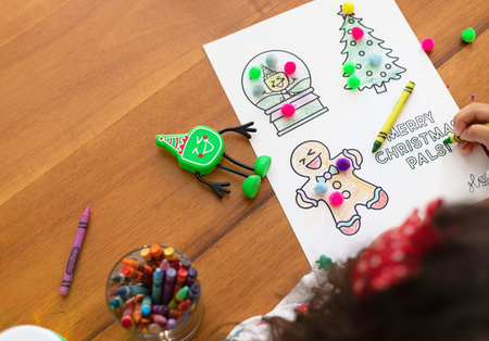 Glo Pals, Postać do kąpieli edycja świąteczna - zestaw z dwiema kostkami sensorycznymi świecącymi w wodzie