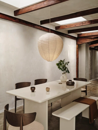 Ławka Rink kremowa ferm LIVING