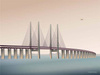 Plakat ØRESUND BRIDGE 30x40 ViSSEVASSE