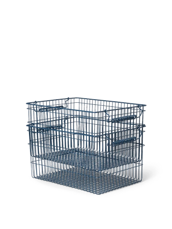 Kosz Cala - zestaw 2 sztuk niebieski ferm LIVING