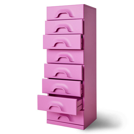 Komoda z 8 szufladami różowa HK Living