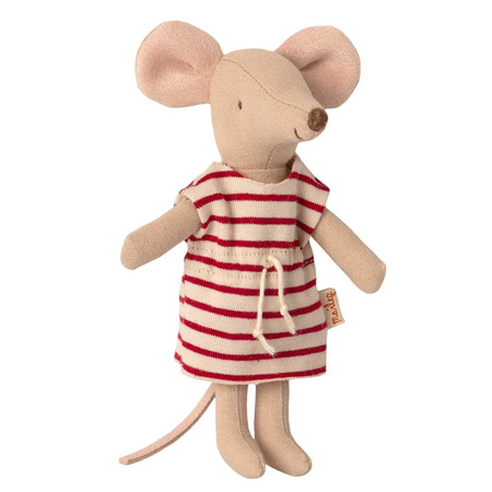 Myszka w pudełku sukienka w paski Maileg