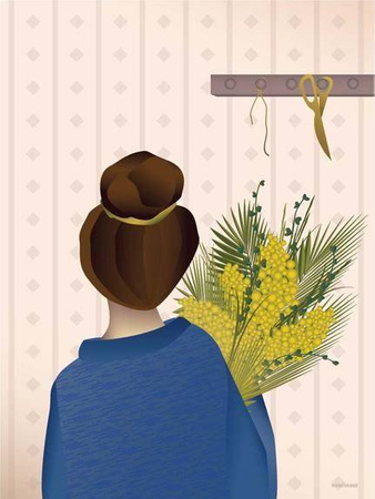 Plakat THE GIRL WITH THE BOUQUET 50x70 ViSSEVASSE