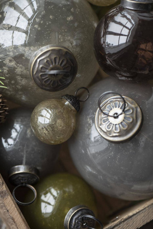 Bombka pebbled szara IB laursen