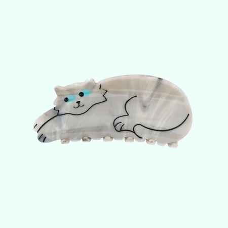 Klamra do włosów kot szara - Coucou Suzette