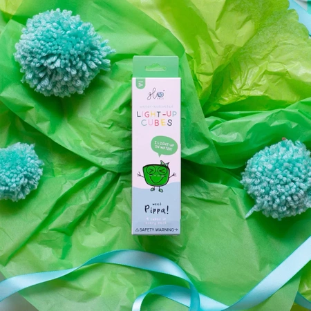 Glo Pals, Kostki sensoryczne świecące w wodzie Pippa - zabawka kąpielowa, kolor zielony