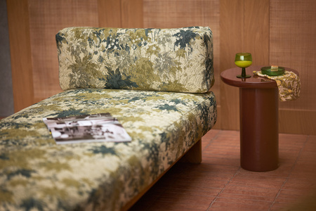 Leżanka outdoor teak zielona Hk living